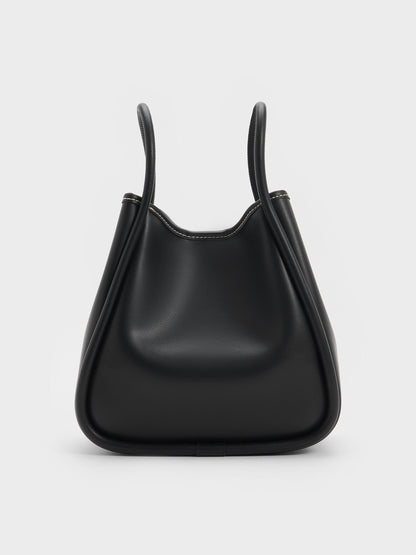 CHARLES & KEITH Deals / Mini Lyla Tubular Tote Bag - Black