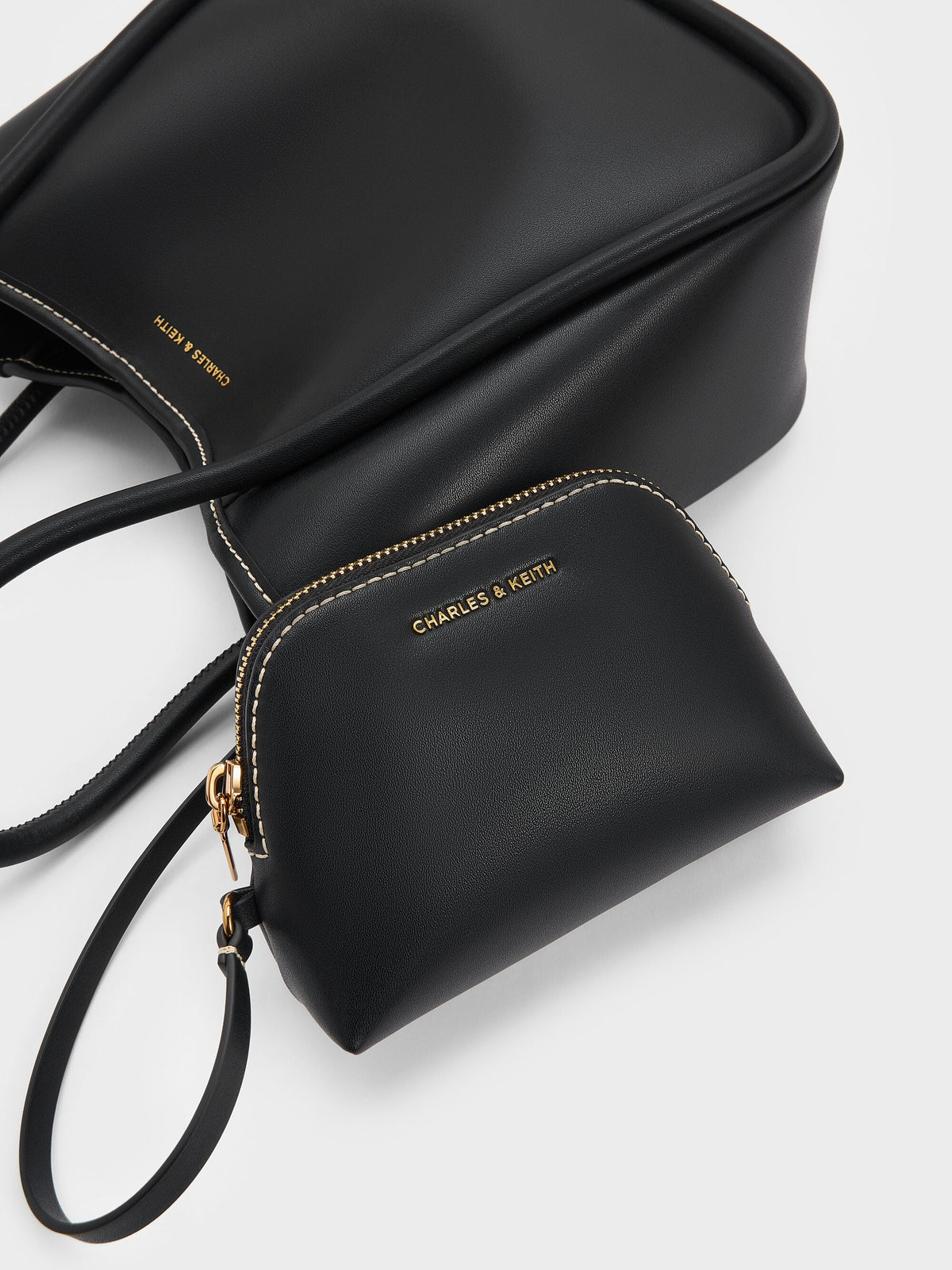 CHARLES & KEITH Deals / Mini Lyla Tubular Tote Bag - Black