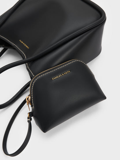 CHARLES & KEITH Deals / Mini Lyla Tubular Tote Bag - Black