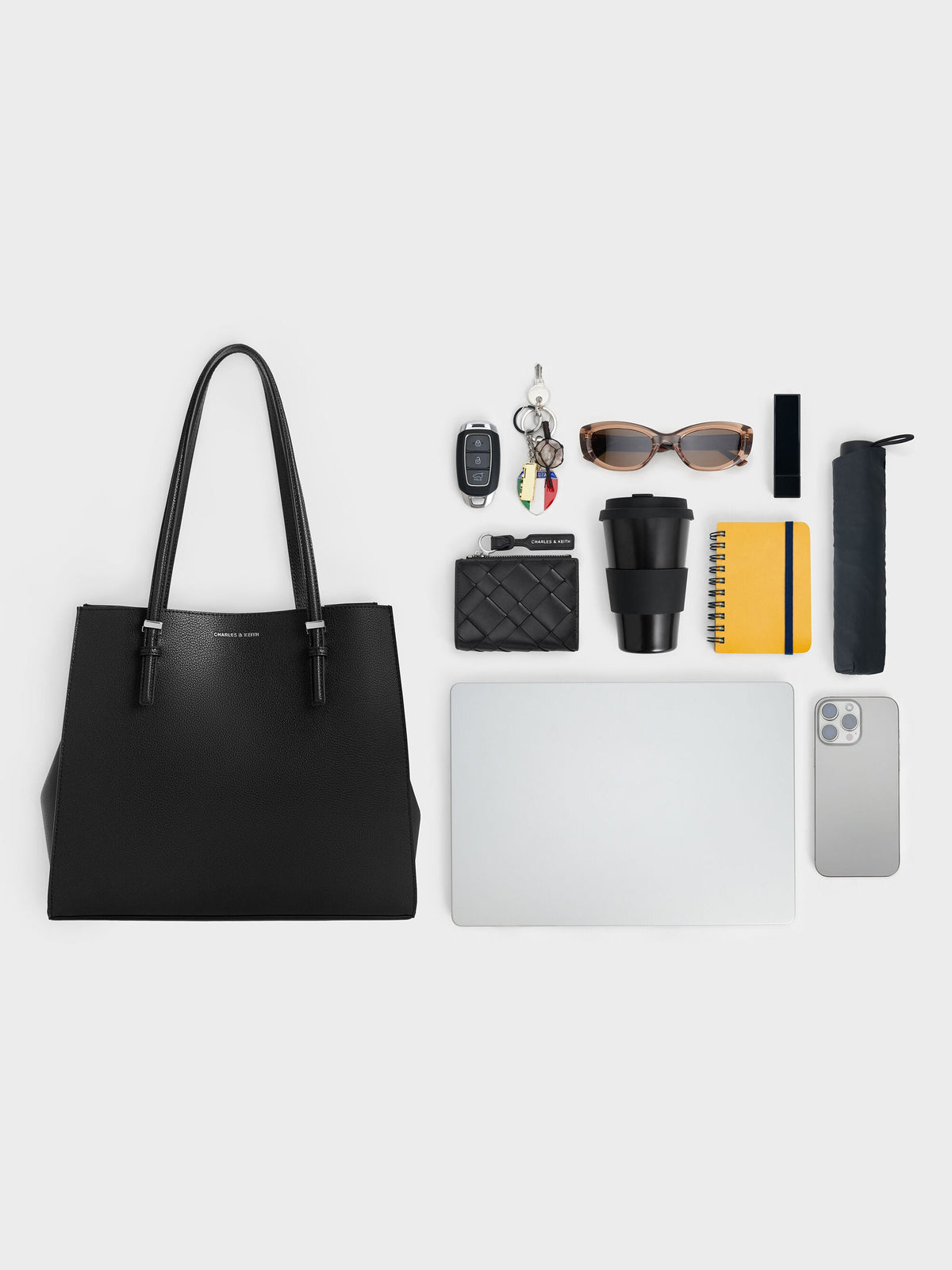 CHARLES & KEITH Popular / Sansa Tote Bag - Noir