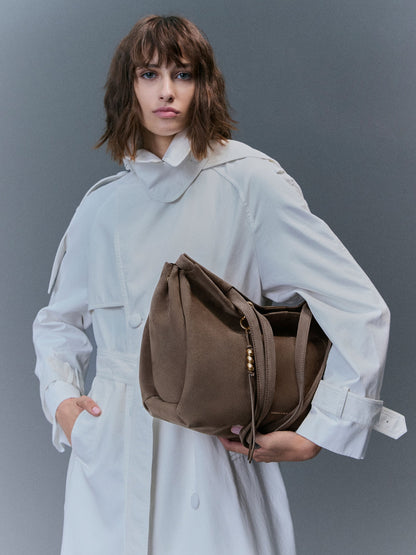 CHARLES & KEITH Deals / XL Zephyr Tassel Tote Bag - Stone Grey