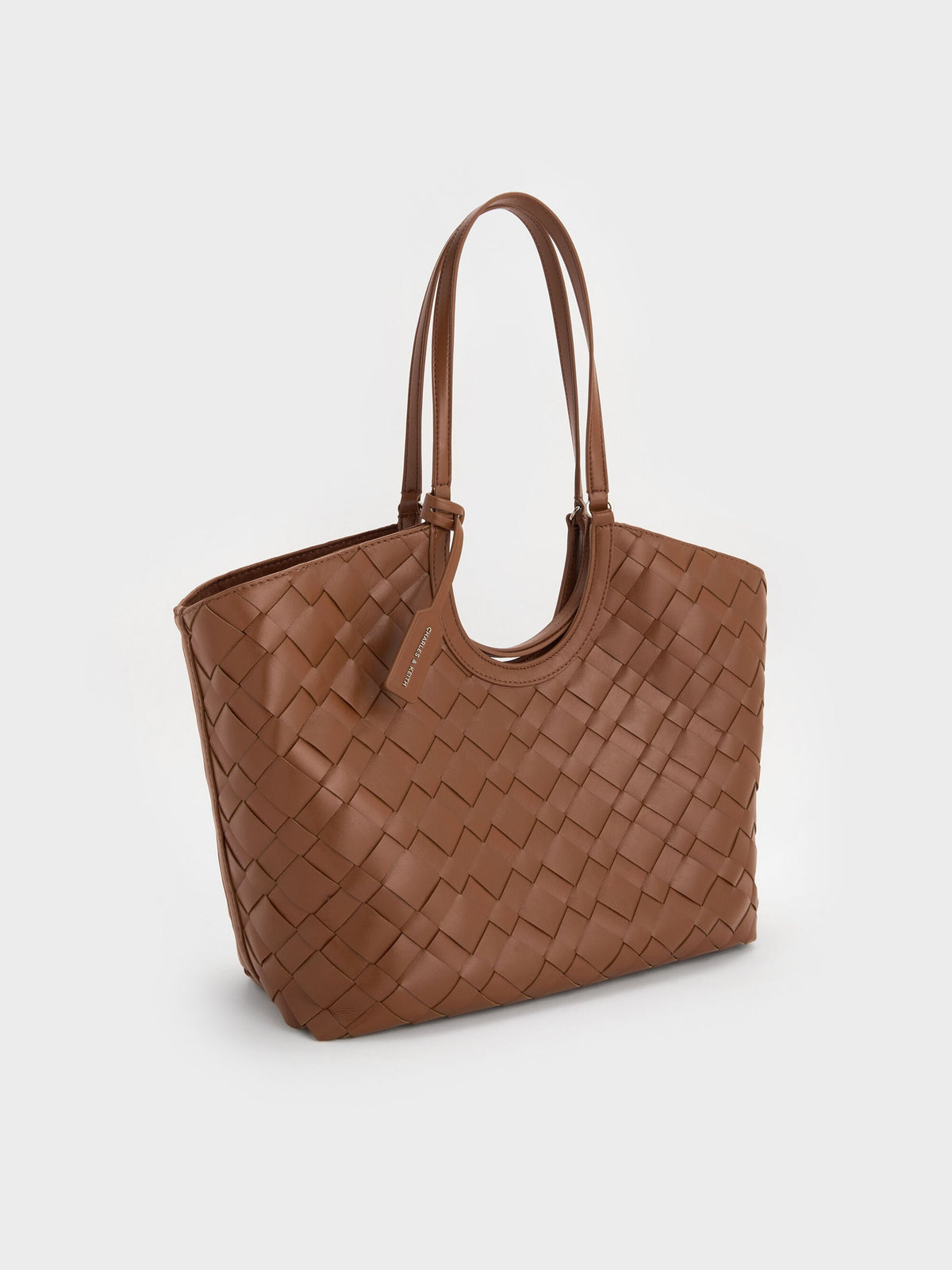CHARLES & KEITH Featured / Ivette Woven Tote Bag - Chocolate