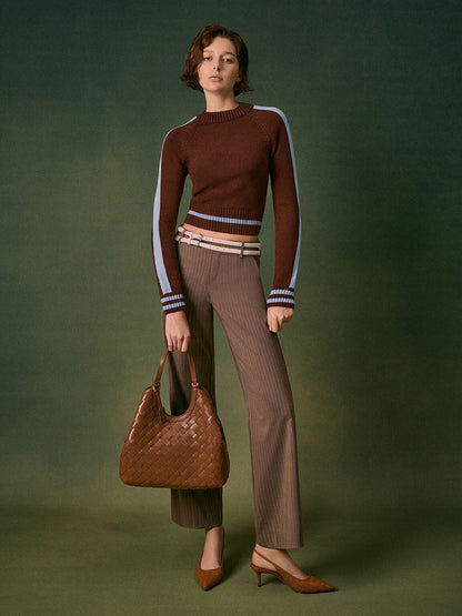 CHARLES & KEITH Featured / Ivette Woven Tote Bag - Chocolate