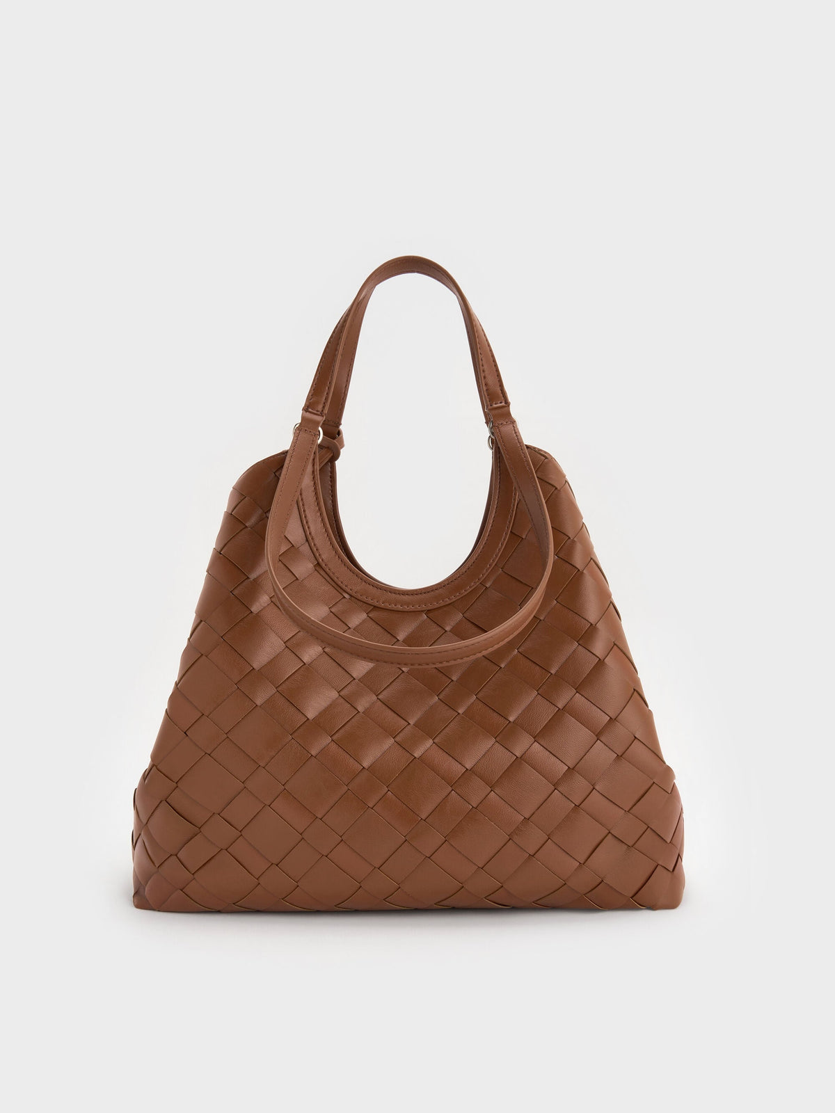 CHARLES & KEITH Featured / Ivette Woven Tote Bag - Chocolate