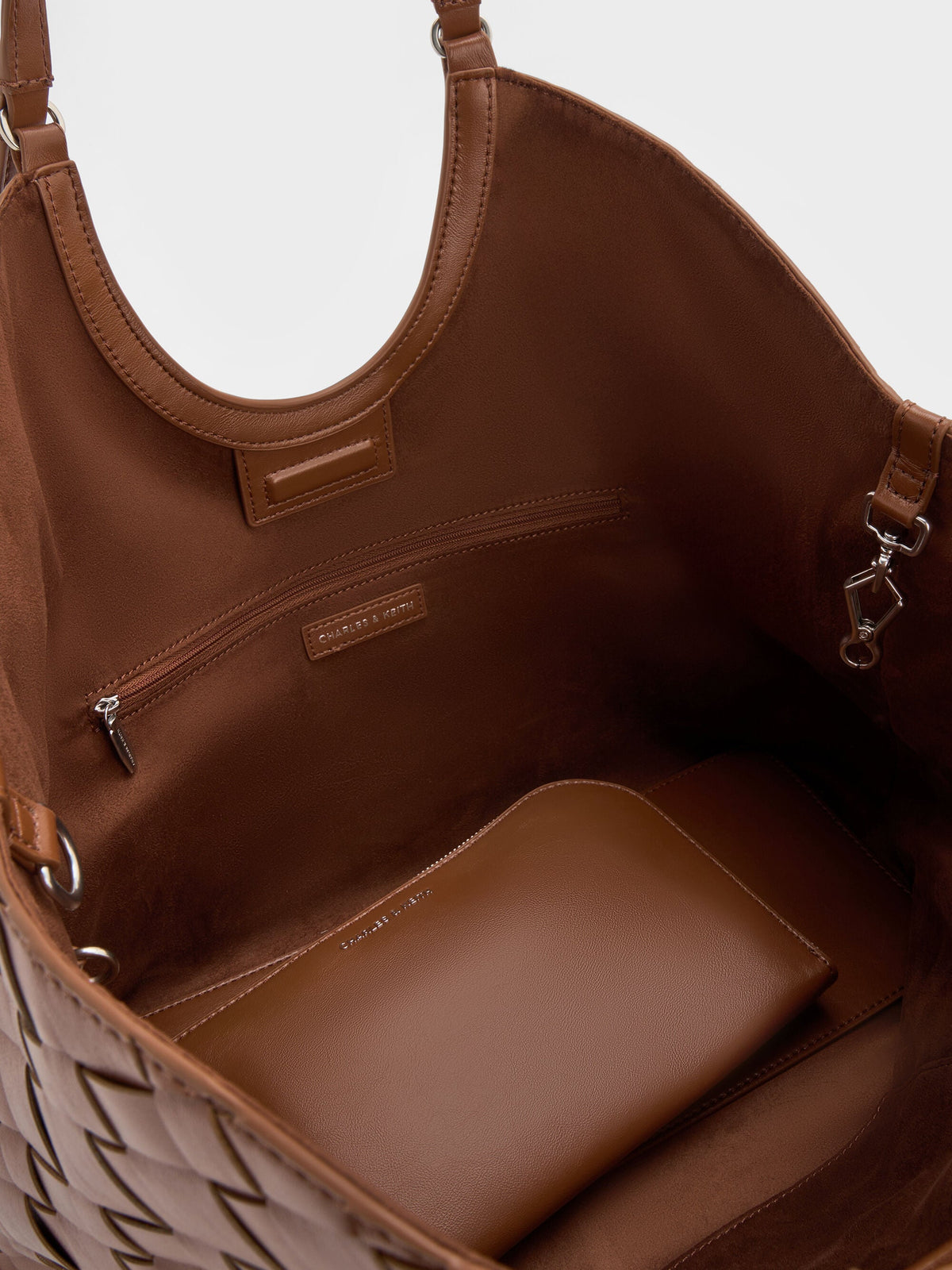 CHARLES & KEITH Featured / Ivette Woven Tote Bag - Chocolate