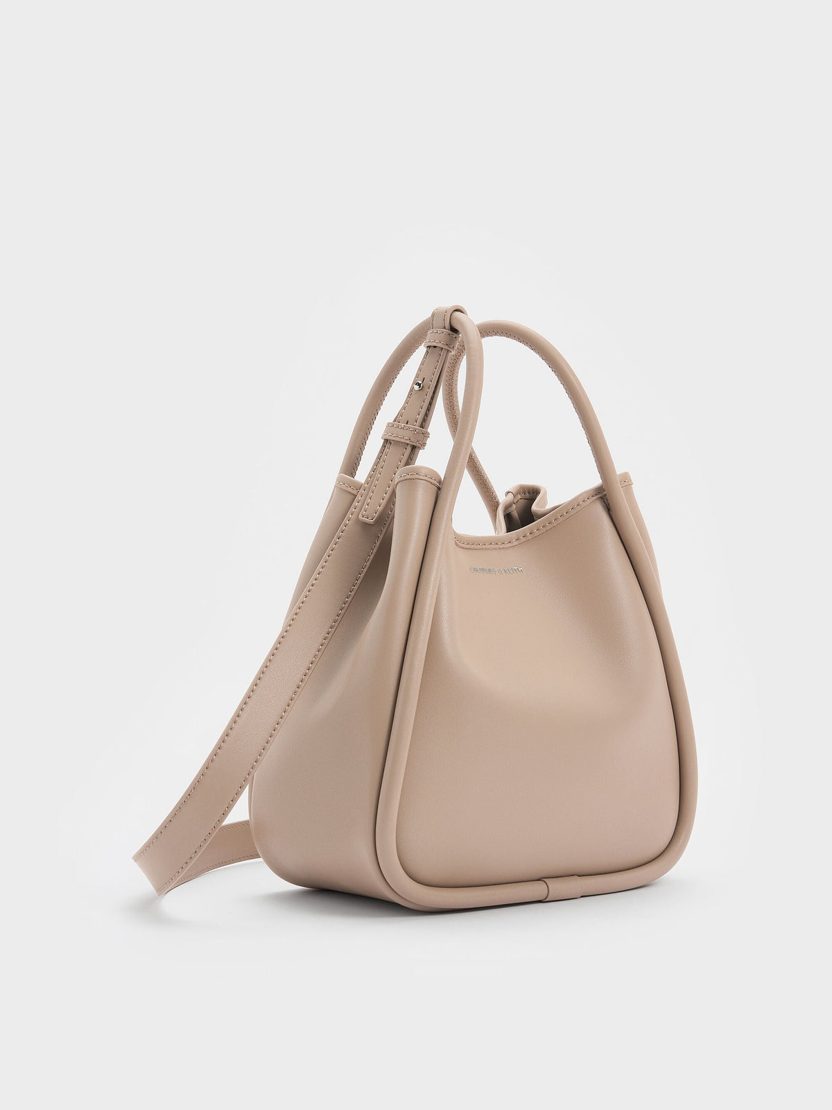 CHARLES & KEITH Popular / Mini Lyla Tubular Tote Bag - Taupe