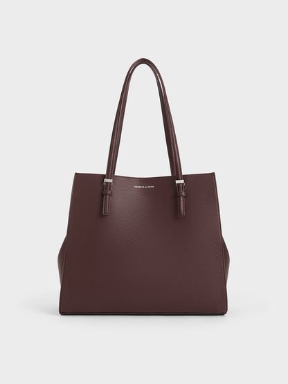 CHARLES & KEITH Recommended / Sansa Tote Bag - Plum