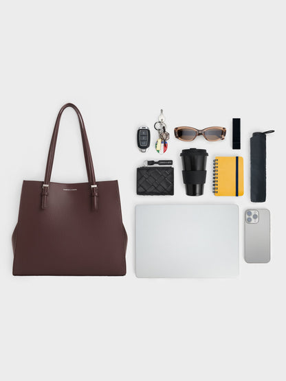 CHARLES & KEITH Recommended / Sansa Tote Bag - Plum