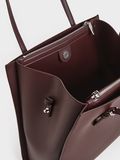 CHARLES & KEITH Recommended / Sansa Tote Bag - Plum