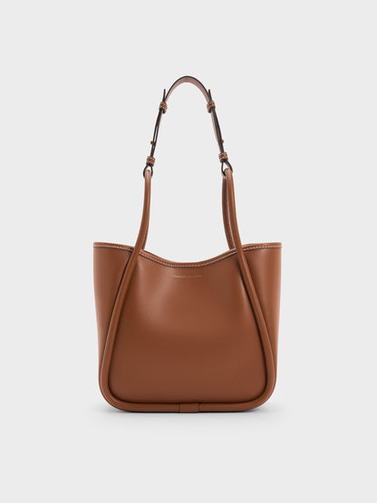 CHARLES & KEITH Best Price / Mini Lyla Tubular Tote Bag - Chocolate