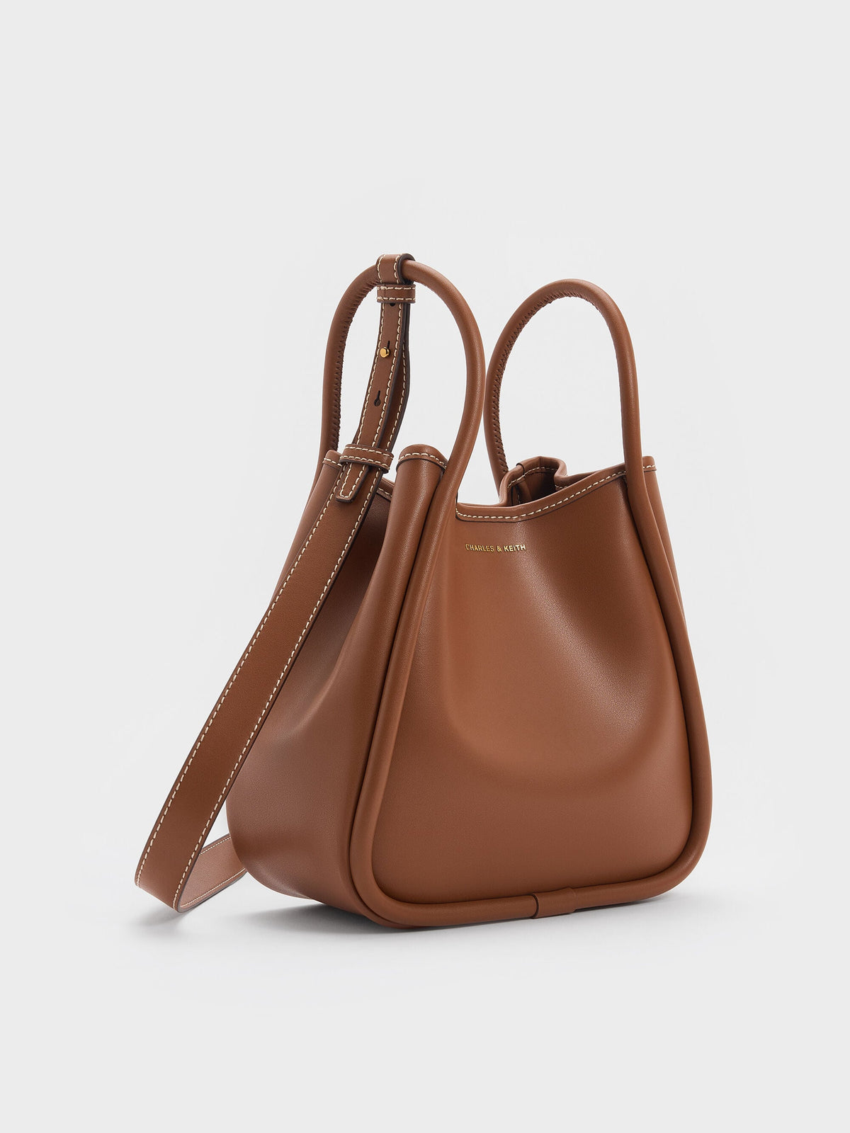 CHARLES & KEITH Best Price / Mini Lyla Tubular Tote Bag - Chocolate