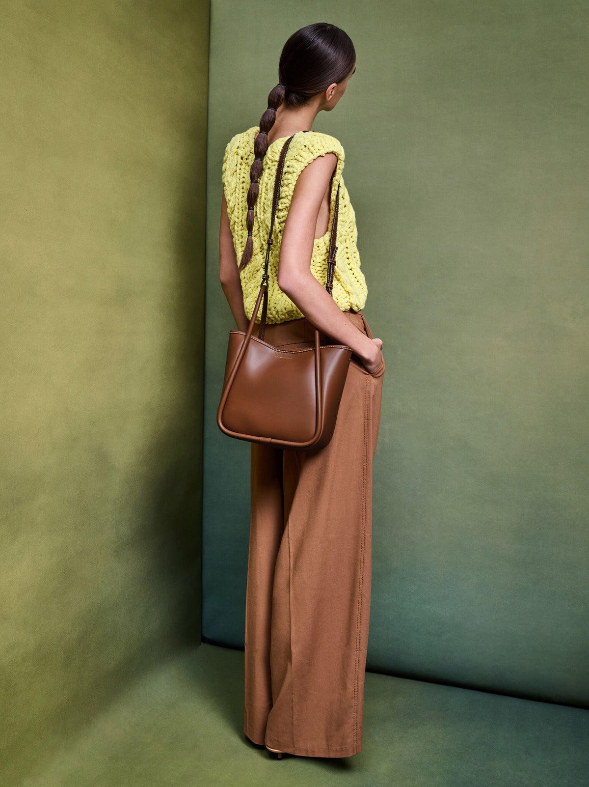 CHARLES & KEITH Best Price / Mini Lyla Tubular Tote Bag - Chocolate