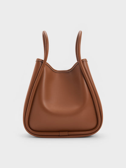 CHARLES & KEITH Best Price / Mini Lyla Tubular Tote Bag - Chocolate