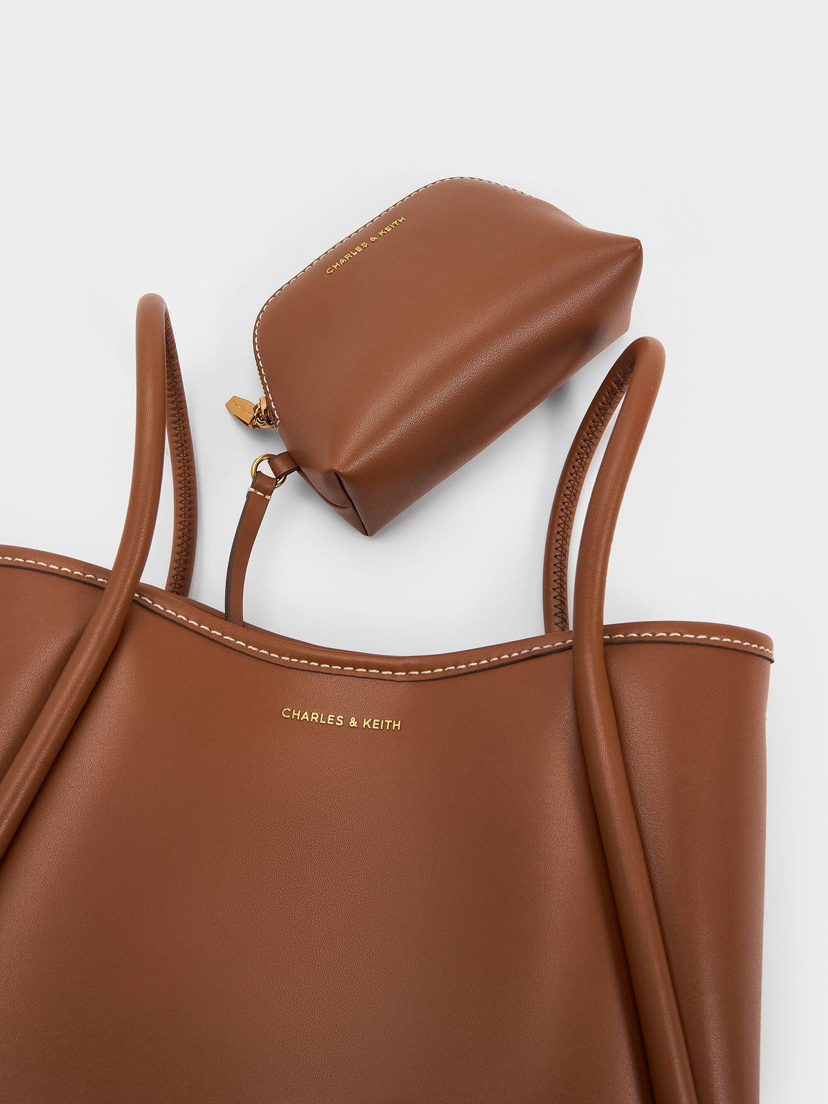 CHARLES & KEITH Best Price / Mini Lyla Tubular Tote Bag - Chocolate