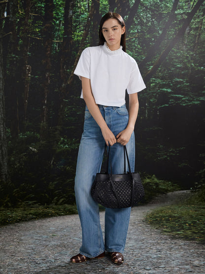 CHARLES & KEITH Signature / Calla Woven Tote Bag - Black