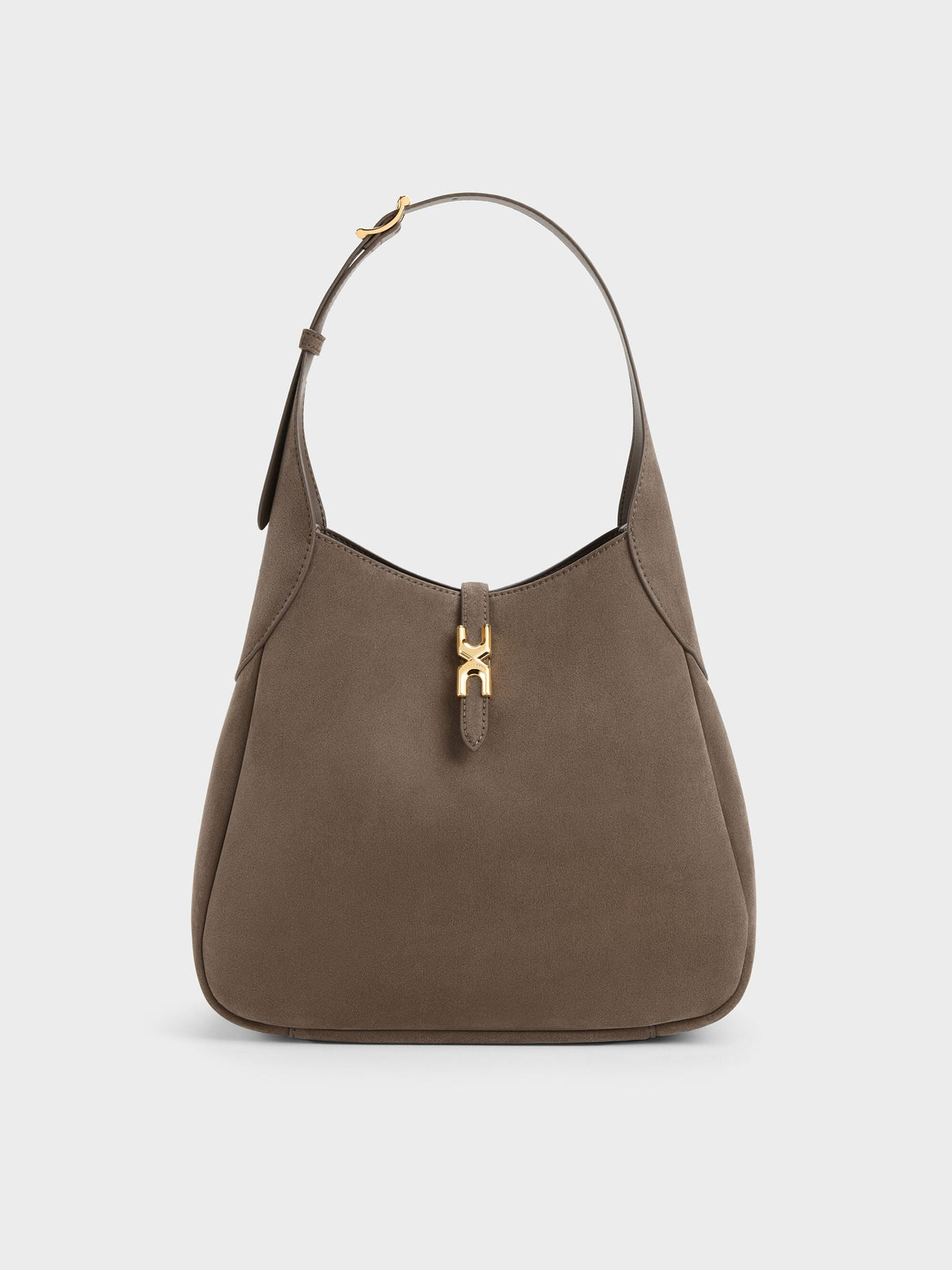 CHARLES & KEITH Top Pick / Adalyn Hobo Bag - Stone Grey
