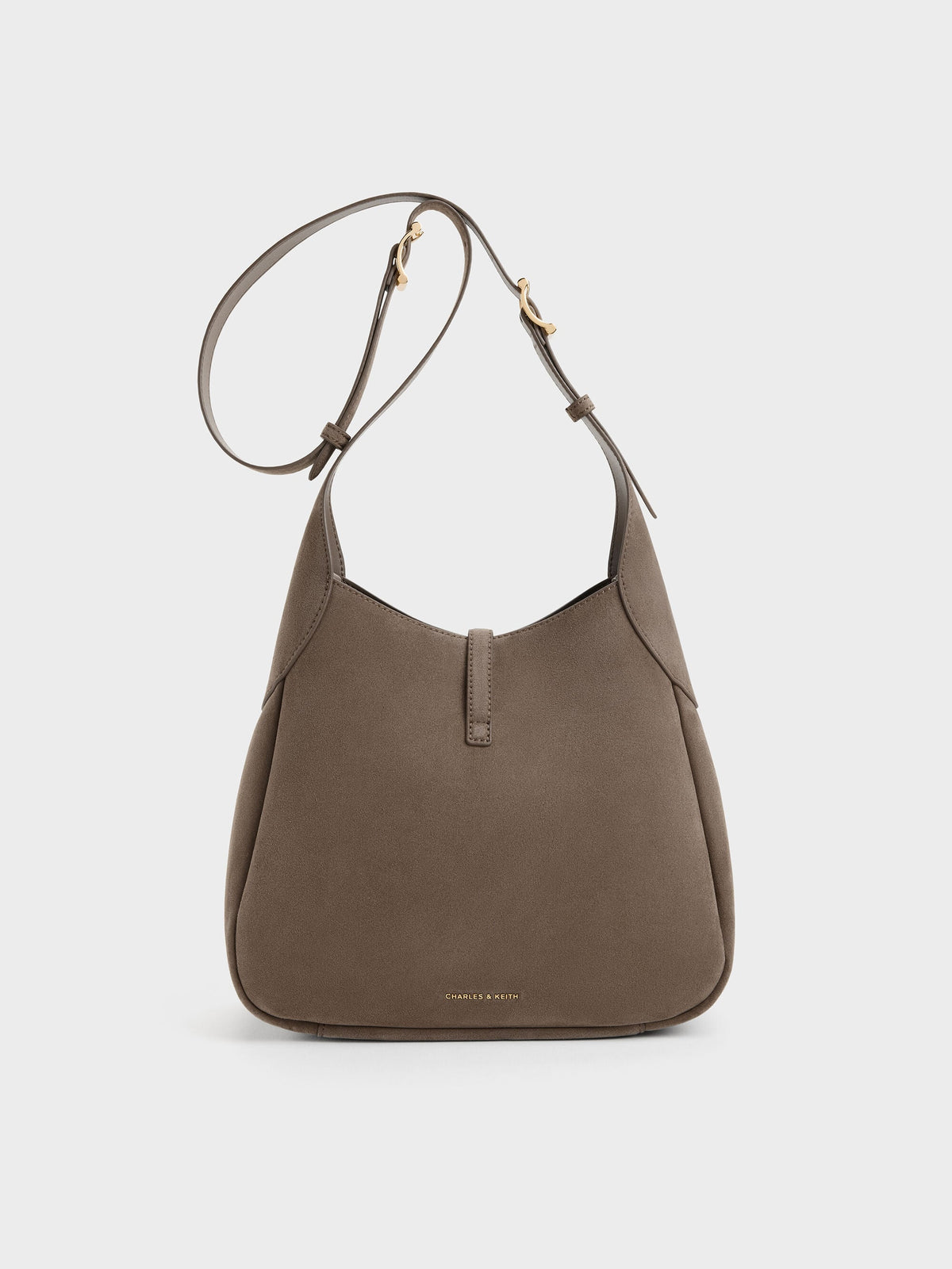 CHARLES & KEITH Top Pick / Adalyn Hobo Bag - Stone Grey