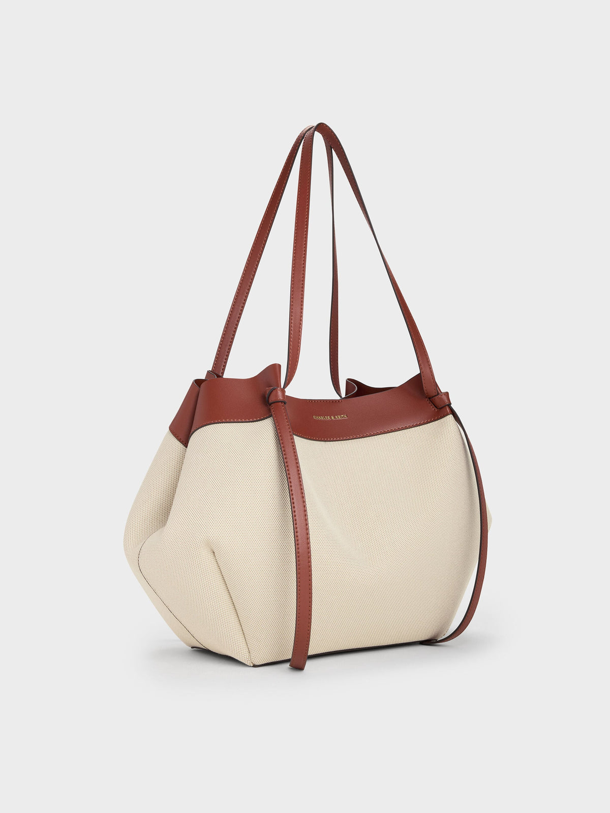 CHARLES & KEITH Hot Sale / XL Calla Canvas Tote Bag - Brick