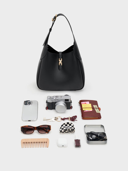 CHARLES & KEITH Value / Adalyn Hobo Bag - Black
