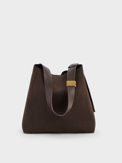 CHARLES & KEITH Premium / Edna Tote Bag - Espresso Brown