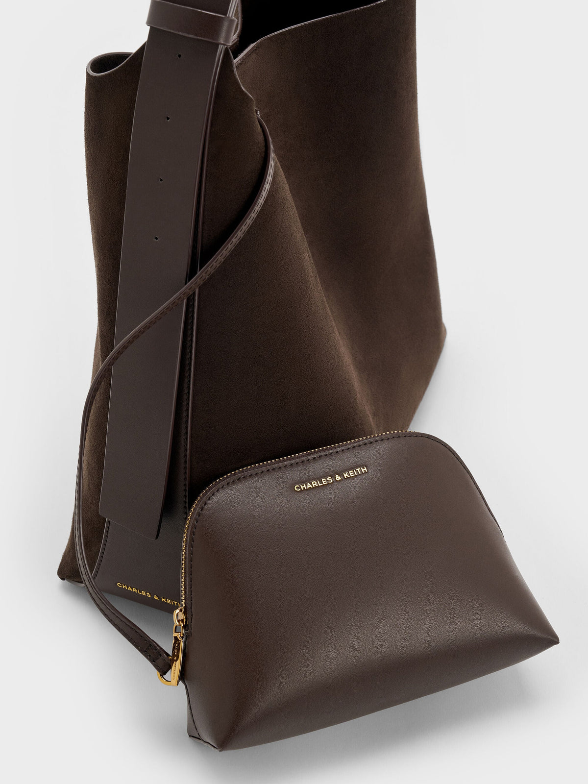 CHARLES & KEITH Premium / Edna Tote Bag - Espresso Brown
