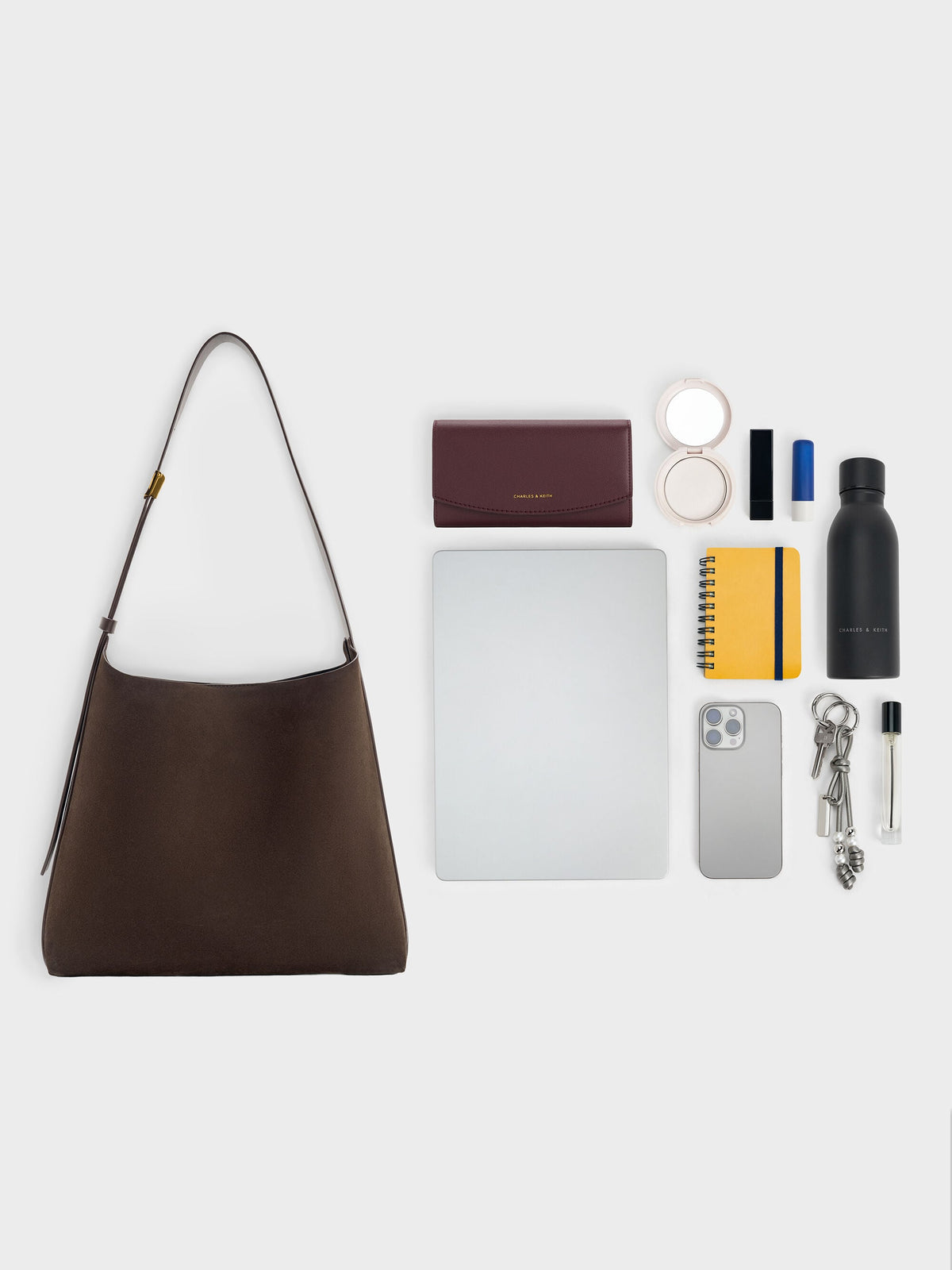 CHARLES & KEITH Premium / Edna Tote Bag - Espresso Brown
