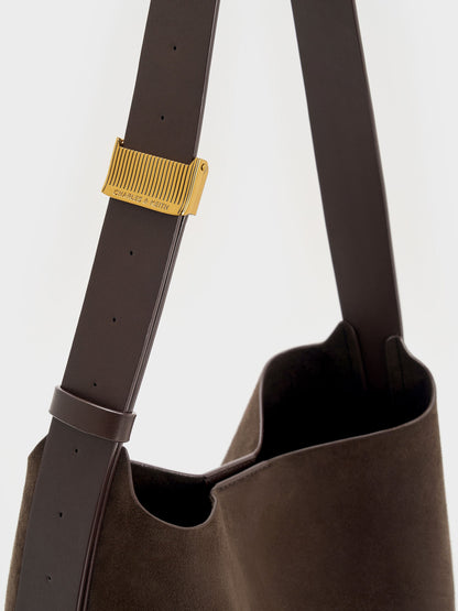 CHARLES & KEITH Premium / Edna Tote Bag - Espresso Brown