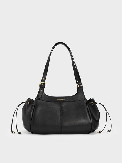 CHARLES & KEITH Deals / Lillith Drawstring Tote Bag - Black