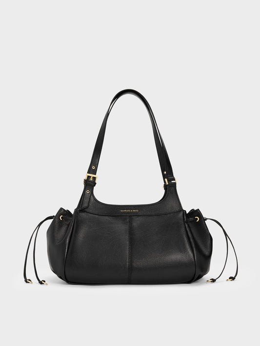 CHARLES & KEITH Deals / Lillith Drawstring Tote Bag - Black