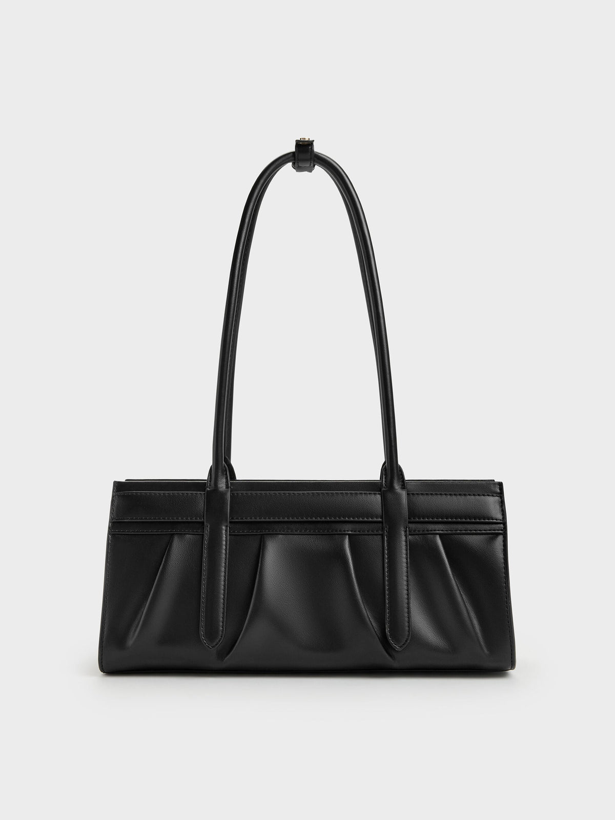 CHARLES & KEITH Trusted / Isolde Belted Ruched Shoulder Bag - Black