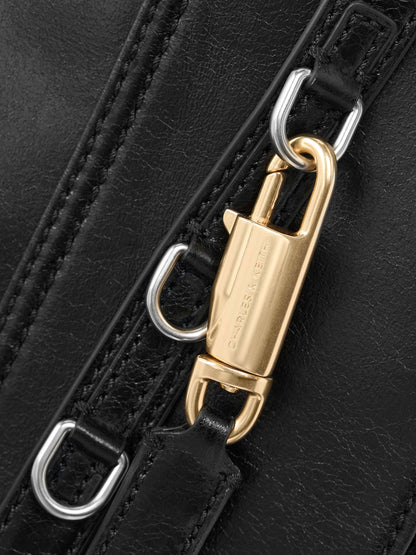 CHARLES & KEITH Trusted / Delfina Belted Tote Bag - Noir