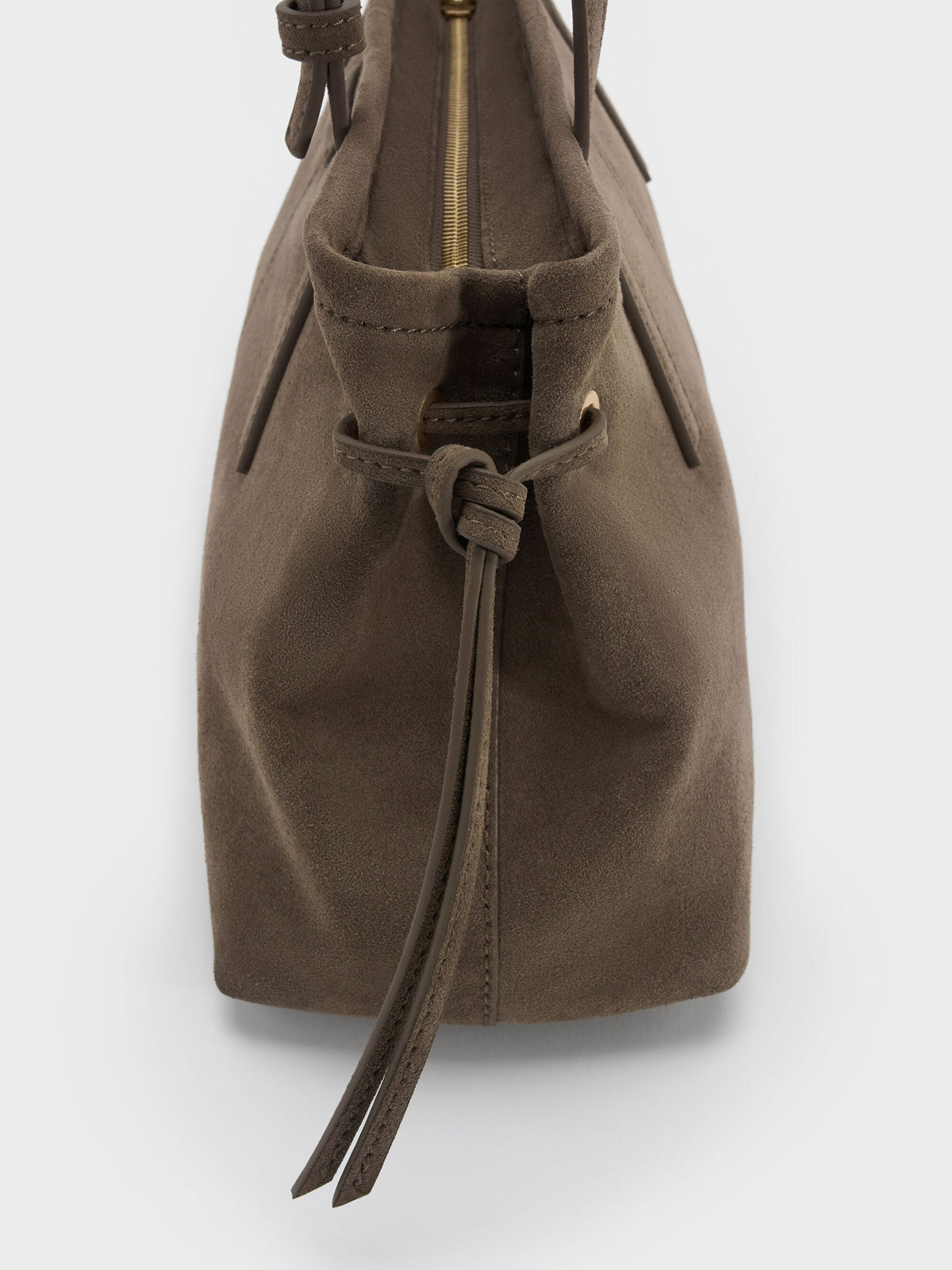 CHARLES & KEITH Top Pick / Noane Elongated-Handle Shoulder Bag - Stone Grey
