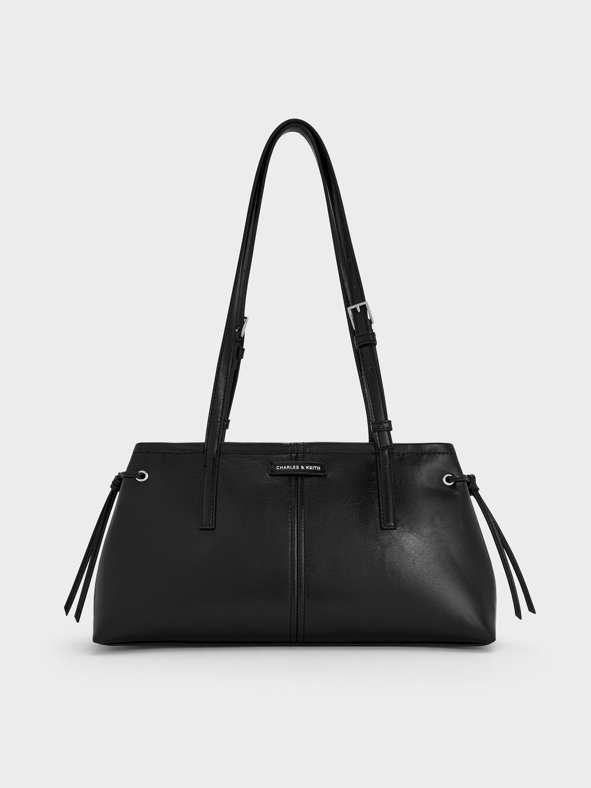 CHARLES & KEITH Great Value / Noane Elongated-Handle Shoulder Bag - Noir