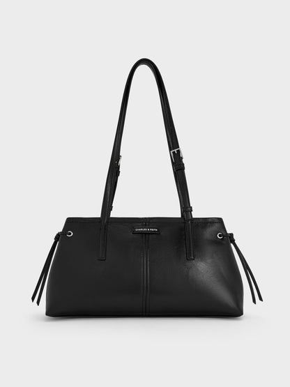 CHARLES & KEITH Great Value / Noane Elongated-Handle Shoulder Bag - Noir