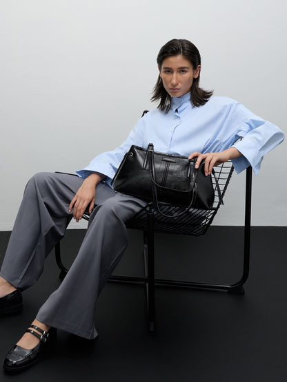 CHARLES & KEITH Great Value / Noane Elongated-Handle Shoulder Bag - Noir