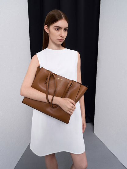 CHARLES & KEITH Trending / Sansa Tote Bag - Chocolate