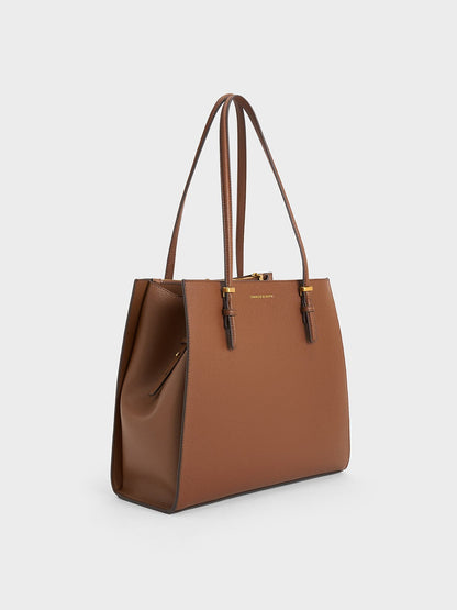 CHARLES & KEITH Trending / Sansa Tote Bag - Chocolate