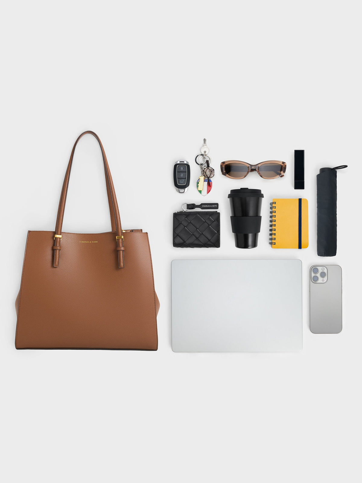 CHARLES & KEITH Trending / Sansa Tote Bag - Chocolate