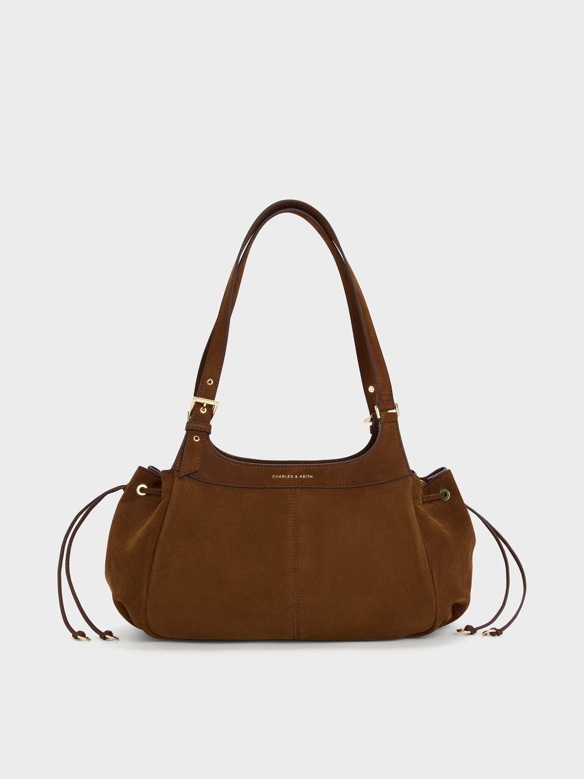 CHARLES & KEITH Top Pick / Lillith Drawstring Tote Bag - Pecan Brown