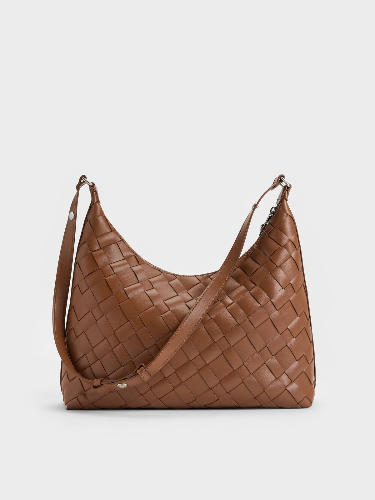 CHARLES & KEITH Hot Sale / Ivette Woven Tassel Hobo Bag - Chocolate