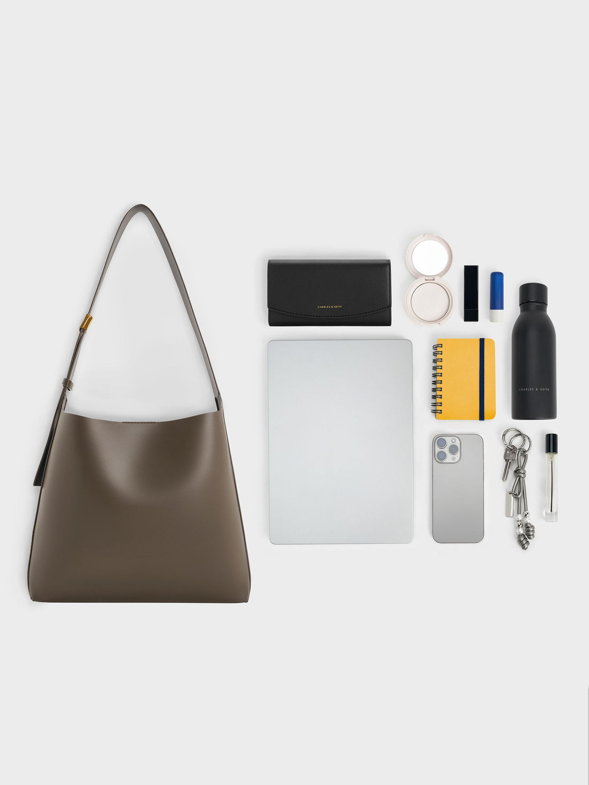 CHARLES & KEITH Featured / Edna Tote Bag - Dark Moss