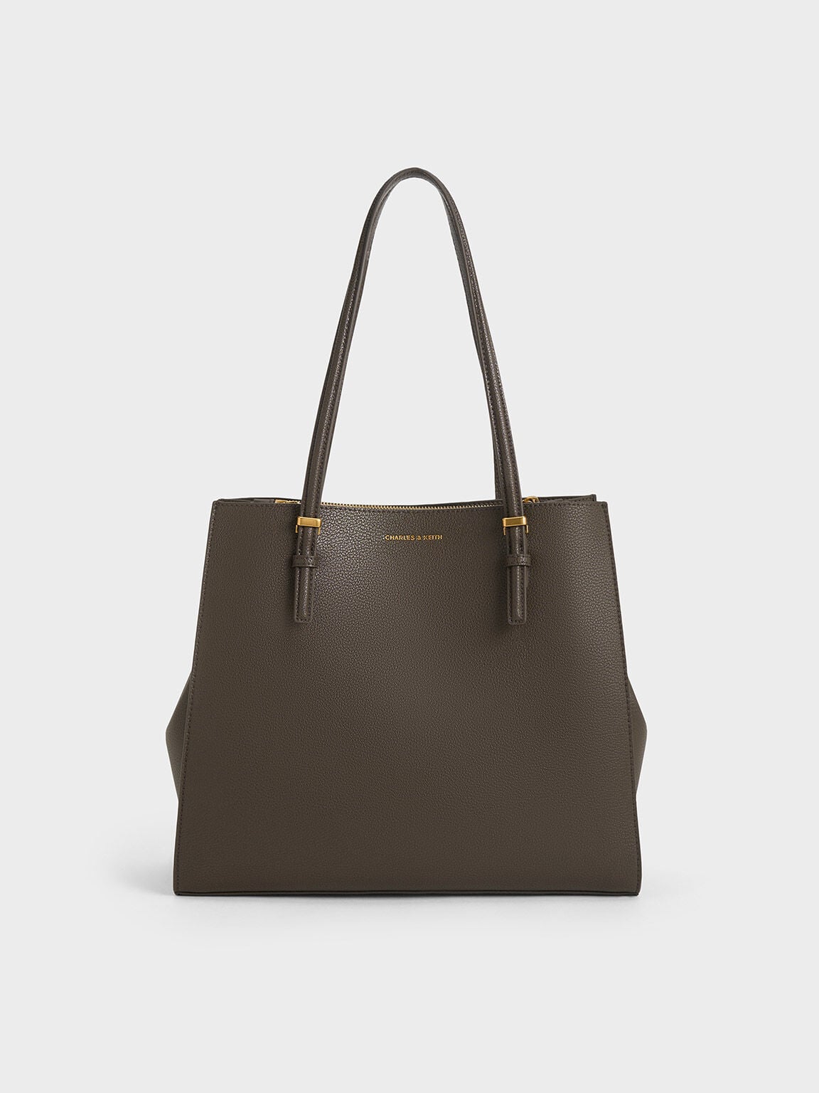 CHARLES & KEITH Classic / Sansa Tote Bag - Dark Moss