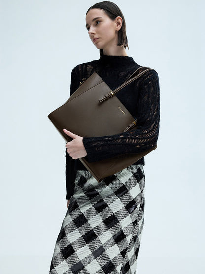 CHARLES & KEITH Classic / Sansa Tote Bag - Dark Moss