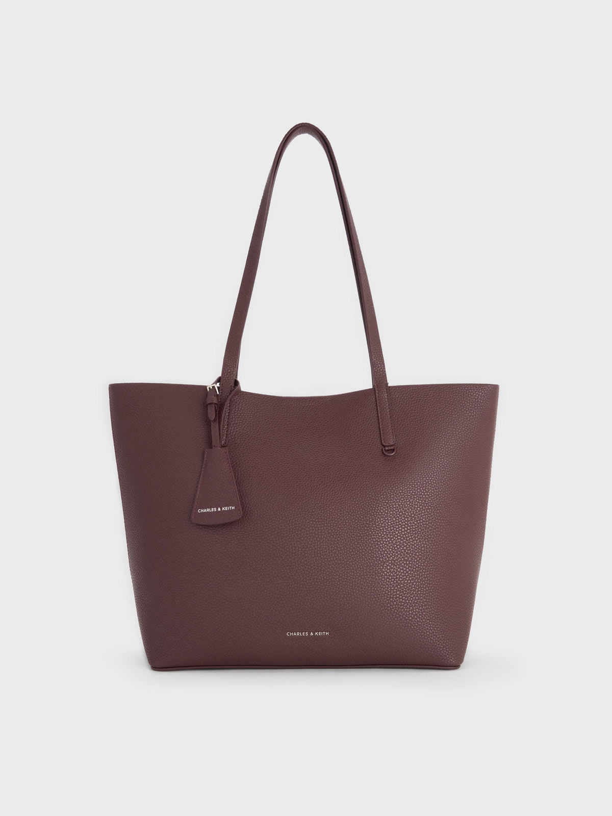 CHARLES & KEITH Smart Buy / Beryl Tote Bag - Wineberry Red