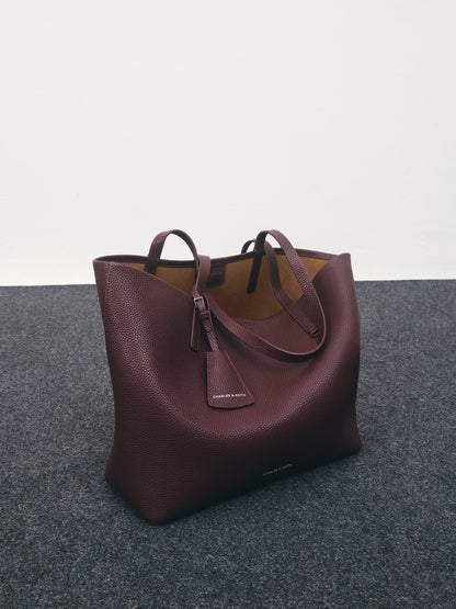 CHARLES & KEITH Smart Buy / Beryl Tote Bag - Wineberry Red