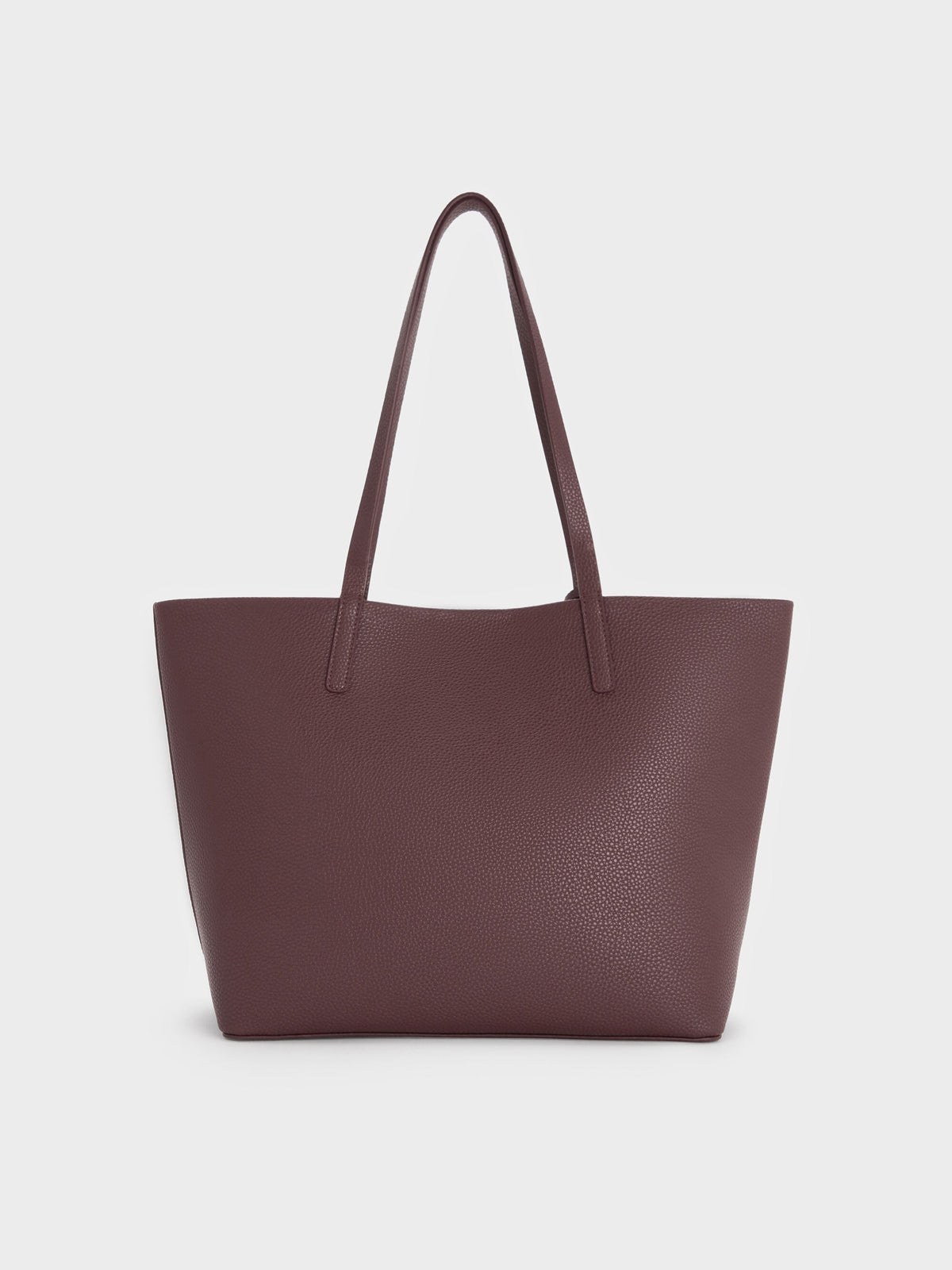 CHARLES & KEITH Smart Buy / Beryl Tote Bag - Wineberry Red