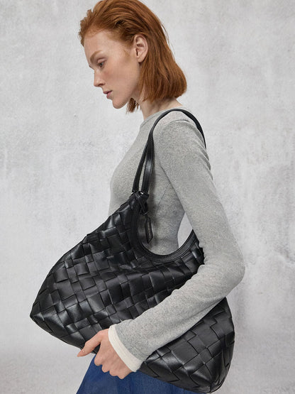 CHARLES & KEITH Exclusive / Ivette Woven Tote Bag - Noir