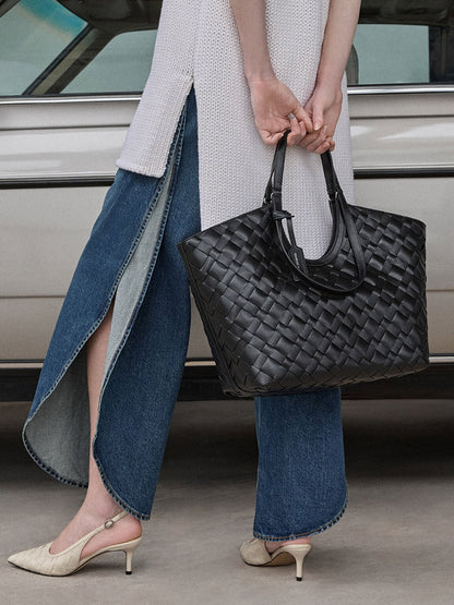 CHARLES & KEITH Exclusive / Ivette Woven Tote Bag - Noir