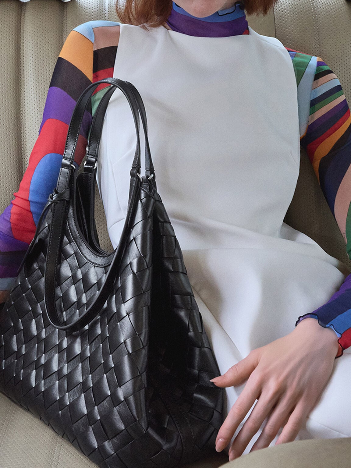 CHARLES & KEITH Exclusive / Ivette Woven Tote Bag - Noir