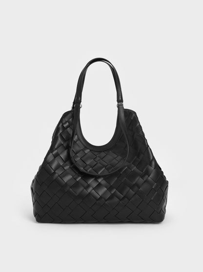 CHARLES & KEITH Exclusive / Ivette Woven Tote Bag - Noir